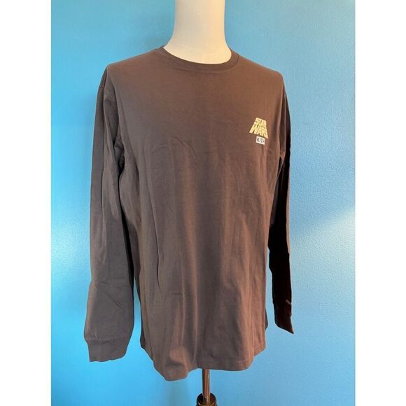 Made in PERU NWOT KITH Star Wars Long Sleeve Tee Shirt Gray Cotton Blend L - Picture 1 of 6